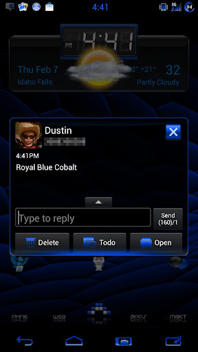 【免費個人化App】GO SMS Royal Blue Cobalt Theme-APP點子