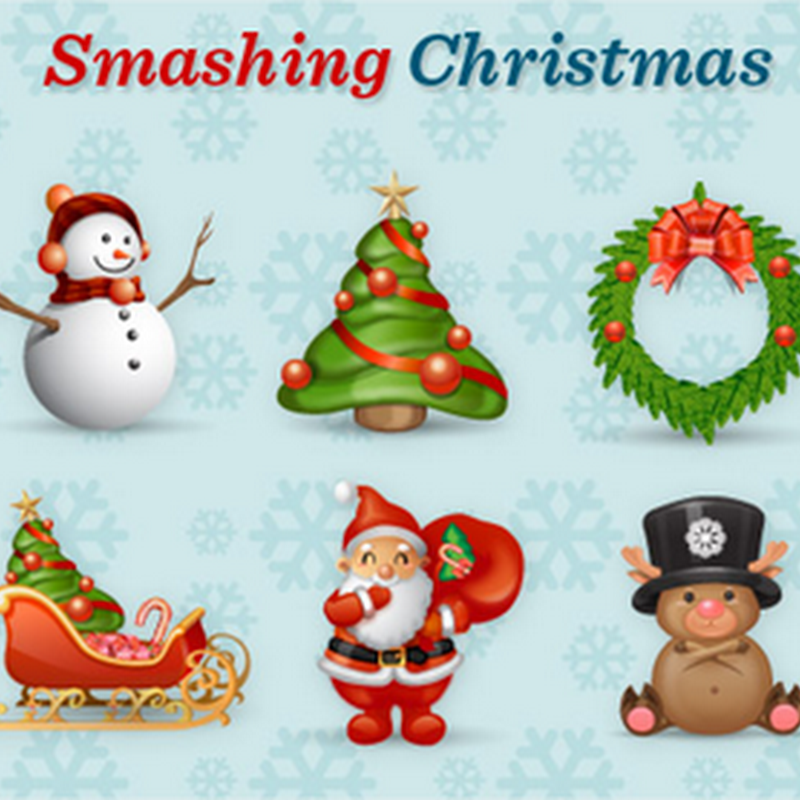 Set de íconos navideños