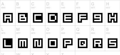 10-alphabet-pixel-font