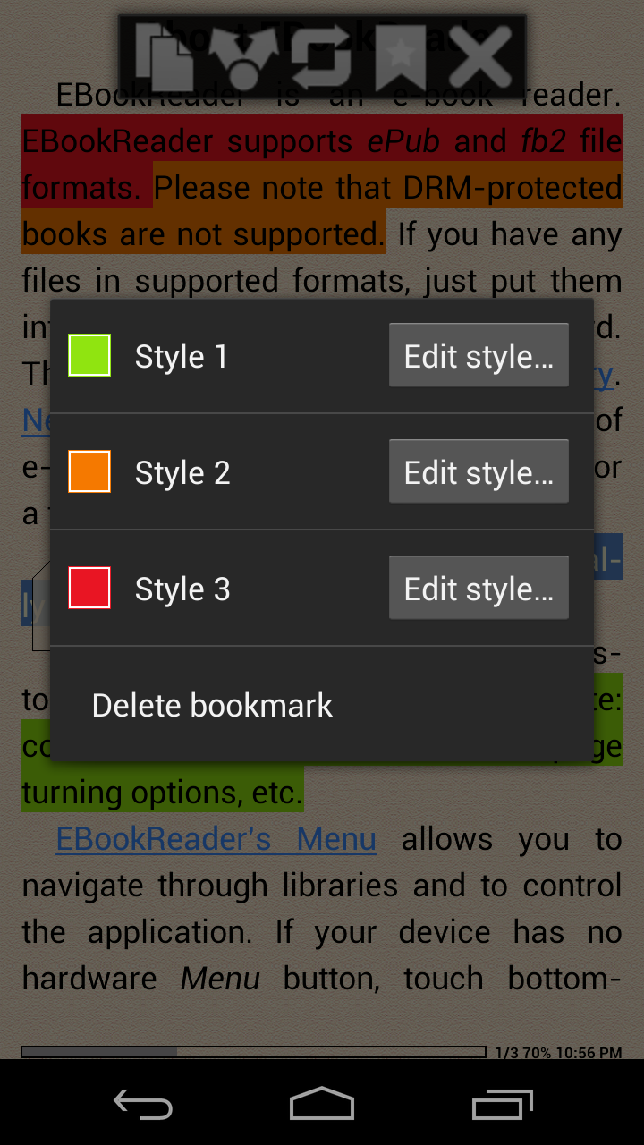 EBook Reader &amp; EPUB Reader Screen 2