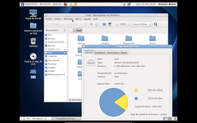 Capture d'écran de fedora 19 installation steps en mac