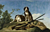 Perros y útiles de caza (Goya 1775)