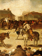Toros en un pueblo (Goya 1812-1819)