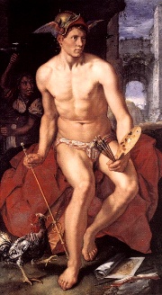 Mercurio, mensajero de los Dioses (Hendrick Goltzius, 1611)