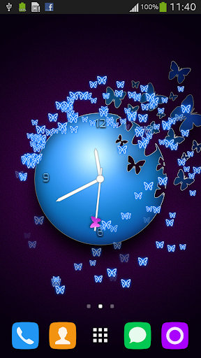 Clock with Butterflies