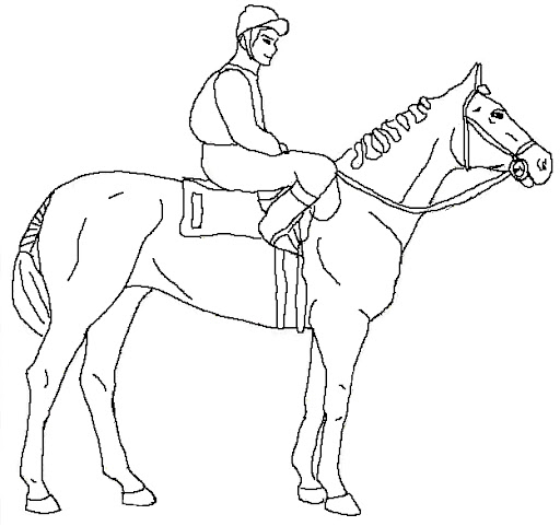 Dibujos para colorear de caballos y equitación