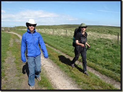 Sue and Gayle stride out from Standedge