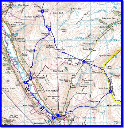A circuit from Kettlewell - 20km, 800 metres ascent, 7 hours
