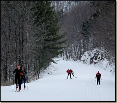 Skiers on Champlain Parkway - 28/1/11