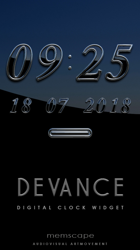 Android application DEVANCE Digital Clock Widget screenshort
