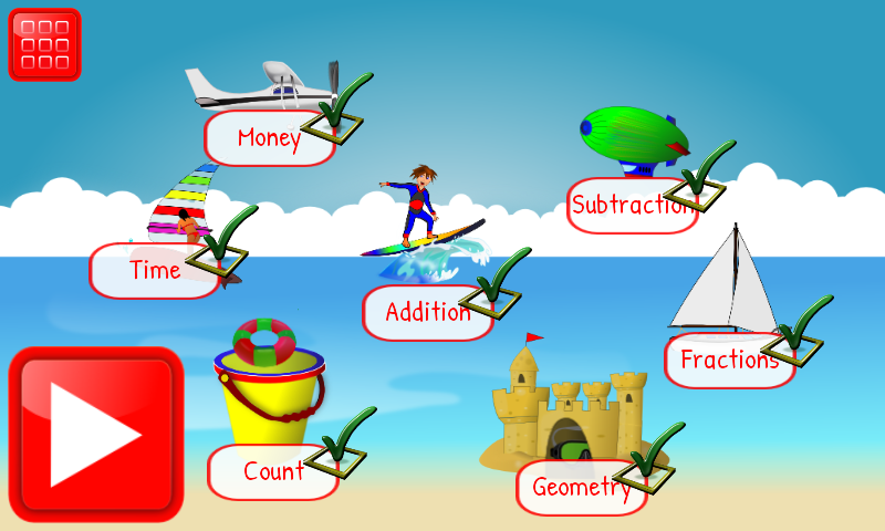 2nd Grade Math Learning Games Screen 1