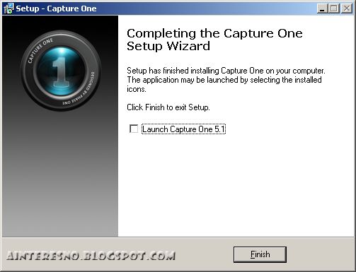Установка Capture One Pro 5 - завершение установки