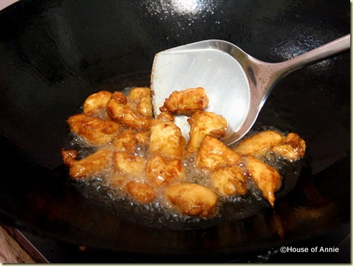 frying marmite chicken
