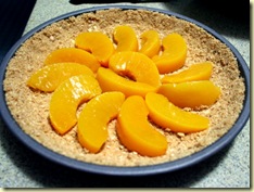 peach slices in cheese pie