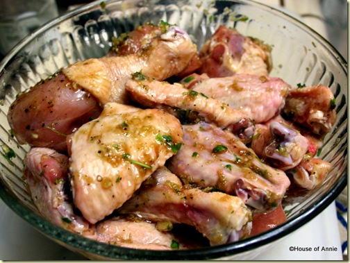 Marinating Thai chicken wings