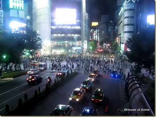 shibuya scramble crossing at night