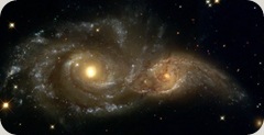 A Grazing Encounter Between Two Spiral Galaxies 