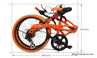 2 Sepeda Lipat DOPPELGANGER 212 Tangerine