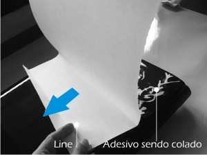 Puxe apenas 5 centímetros de LINE cada vez 