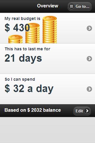 Android application True-Budget (Full version) screenshort