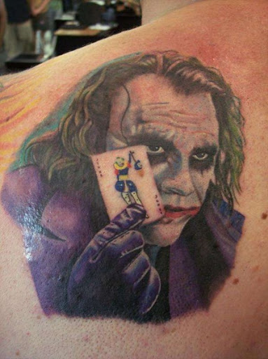 I have 1 angel baby & live in Tennessee Heath Ledger, the joker tattoos.