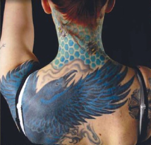 bird tattoo on body image