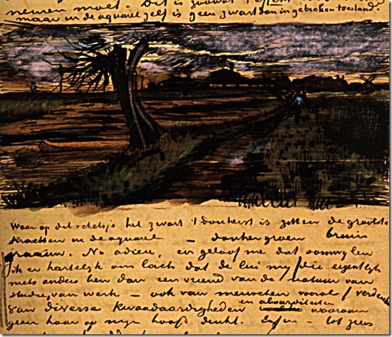 1882  Vincent Van Gogh  08  01 août, Croquis dans une lettre à Théo  Amsterdam Rijksmuseum Vincent Van Gogh