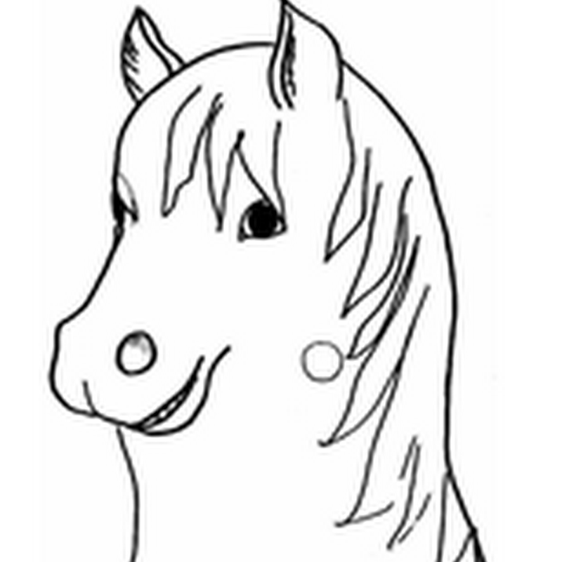 Máscara caballo para imprimir y colorear