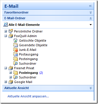 Outlook's navigational TreeView