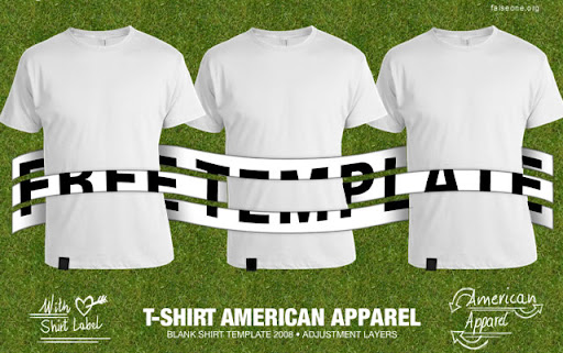 Templates de Camisa 27: American Apparel t-shirt Template