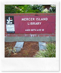 Mercer Island Library Sign