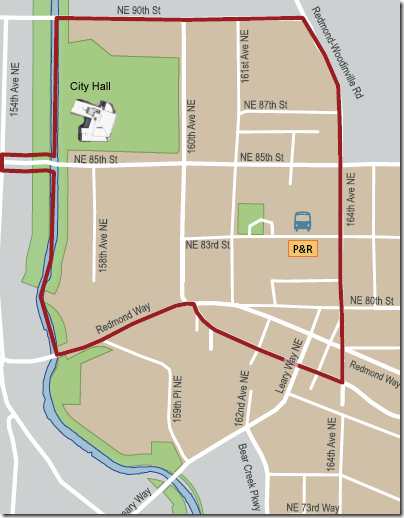 Redmond downtown parking map