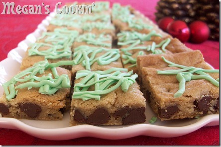 Mint Chocolate Chip Cookie Bar