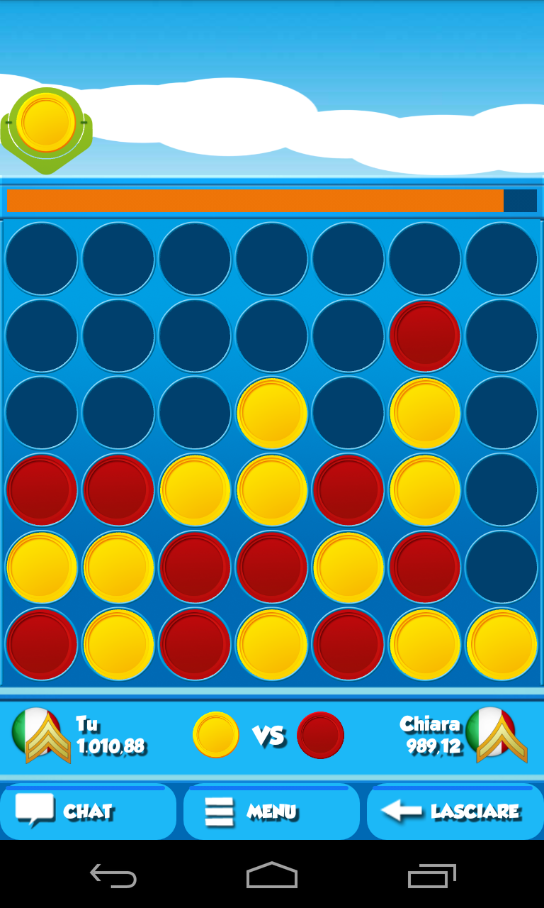 Android application 4 in a Row screenshort