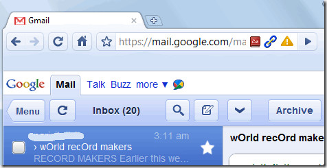 Gmail's ipad interface in chrome
