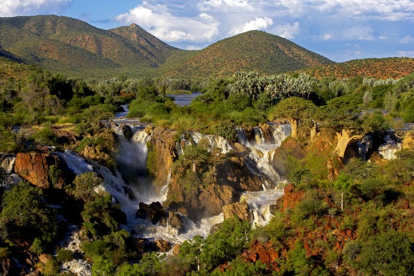 Epupa Falls on Namibia-Angola border.