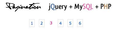Pagination with jQuery, MySQL and PHP.