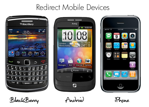 Redirect mobile devices