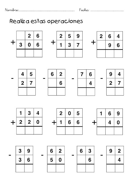 REFUERZO MATEMATICAS SEGUNDO PRIMARIA PARA IMPRIMIR