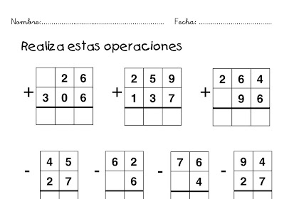 Ejercicios De Sumas Para Niños De Preescolar Para Imprimir