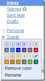 تغییر رنگ برچسب