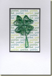 Quilled clover