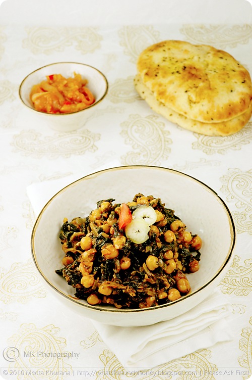 Chickpeas with Spinach – Channa Palak (02) by MeetaK