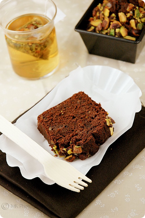 Rich Chocolate Banana Breads with Pistachios, Pink Praline and Au Naturel (03) by MeetaK