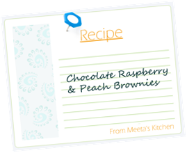 Meeta Recipe Card Fruit Brownies