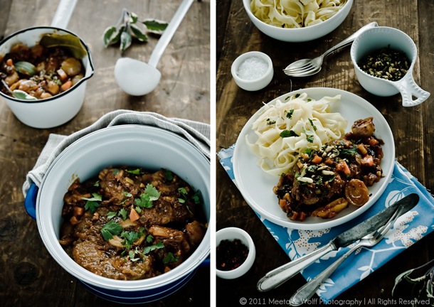 Diptych Ossobuco with Prunes, Apricots and Saffron (0012.0017)  by Meeta K. Wolff 