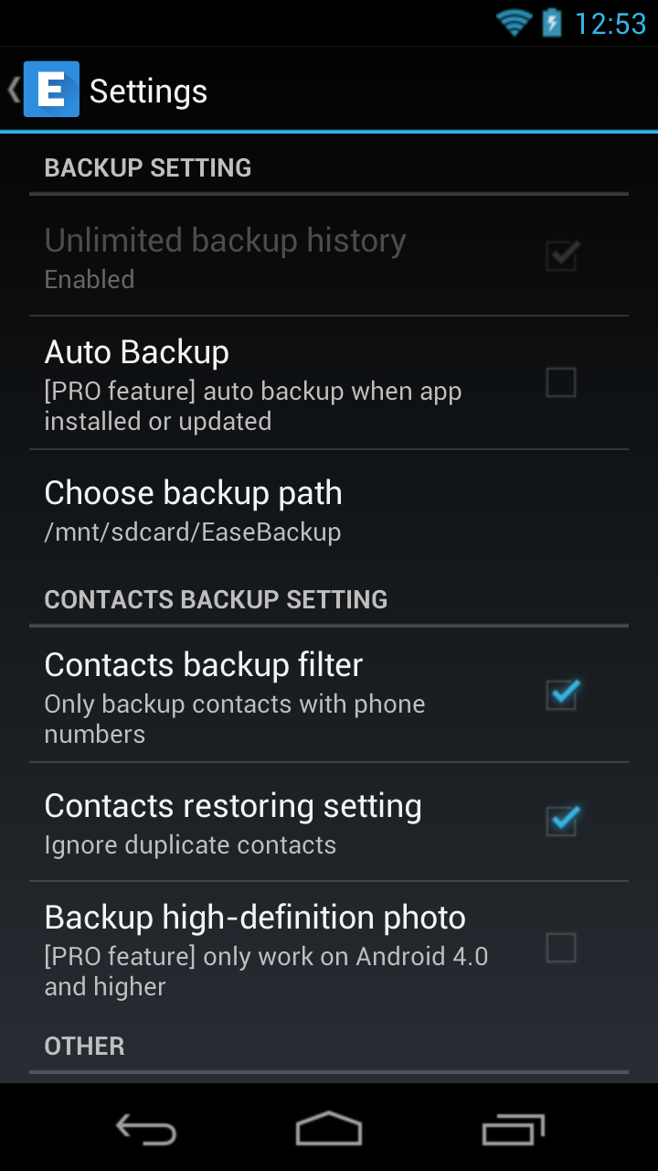 Ease Backup PRO key Screen 3