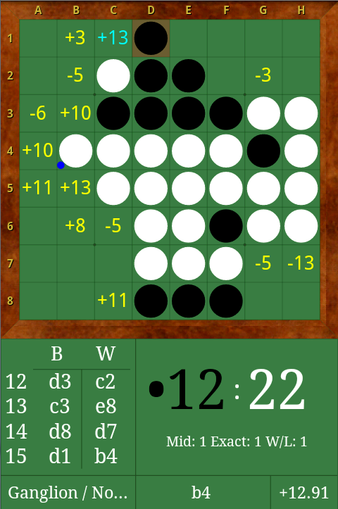 DroidZebra Reversi Screen 2