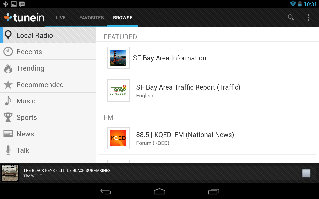 TuneIn Radio - screenshot