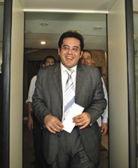 Nour after presenting his nomination papers